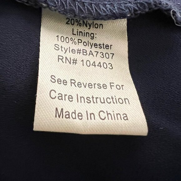 Blu Pepper Womens Dress Blue Floral Embroidered Lace Overlay Spaghetti Strap S - Picture 10 of 11